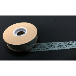 Floral Lace Pewter Grey 1" 25y